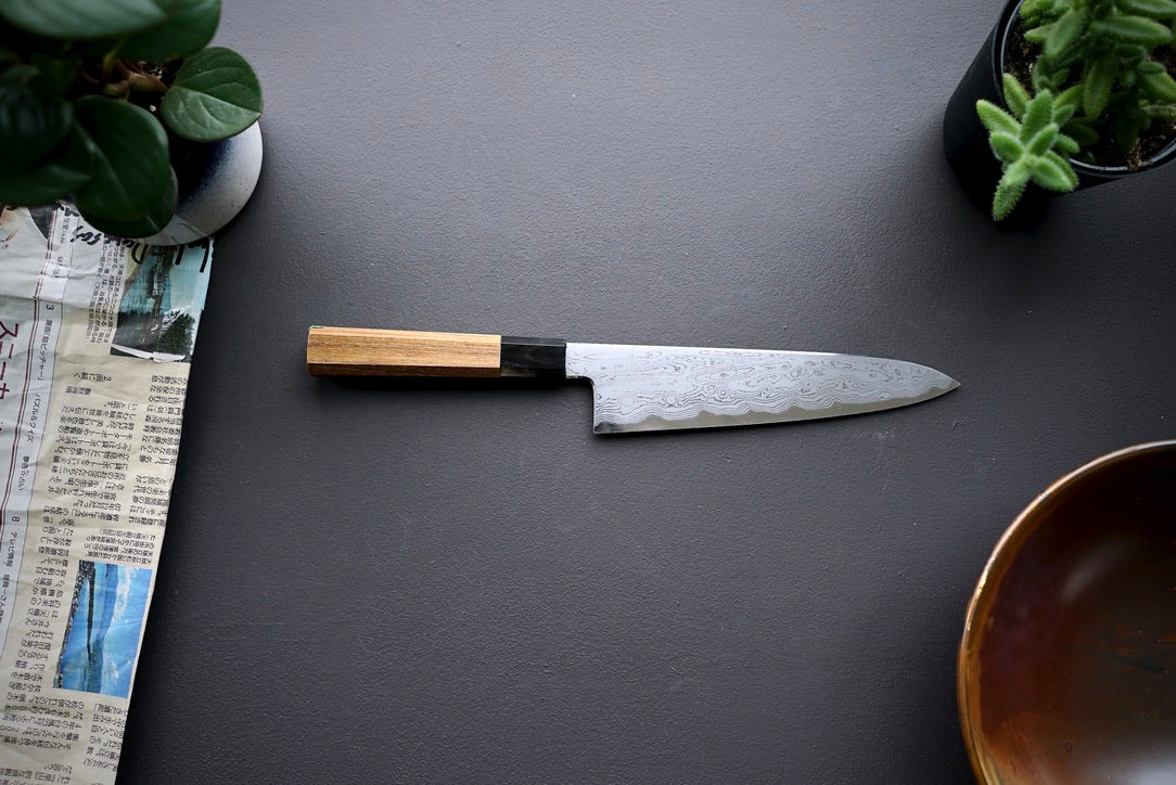 Nakagawa x Myojin Blue #1 Damascus Gyuto 210mm - Thecooksedge
