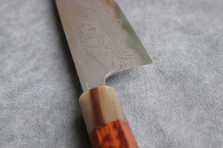 Hatsukokoro White#2 Damascus Santoku - Thecooksedge