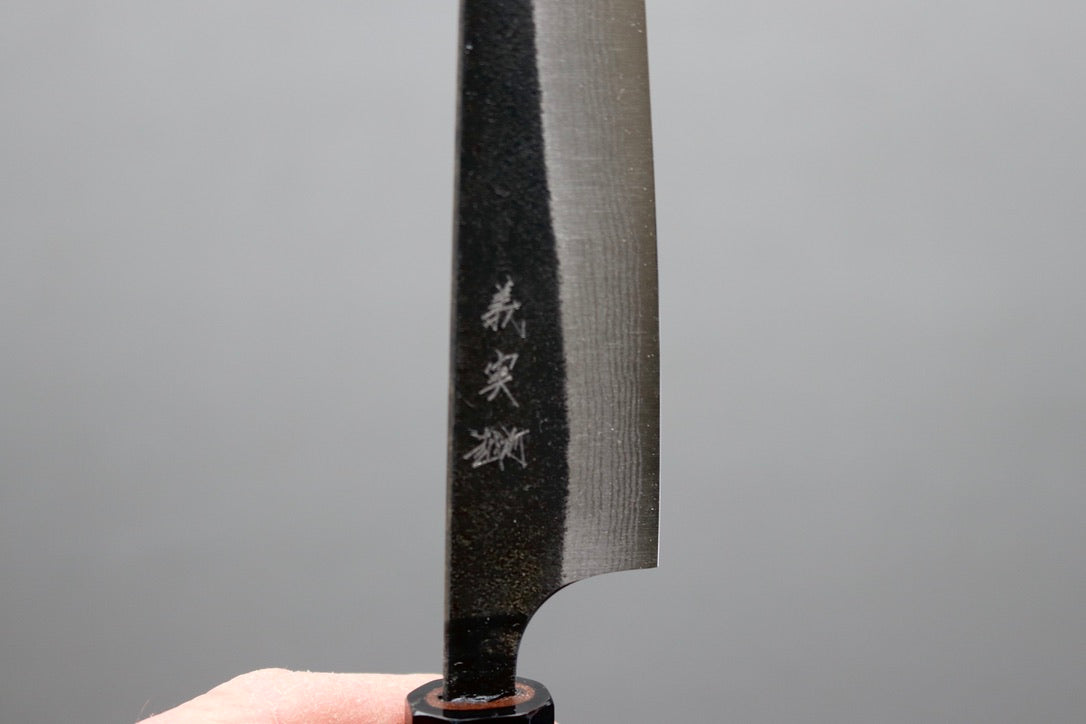 Yoshimi Kato Damascus Kurouchi AS Petty 150mm - Thecooksedge