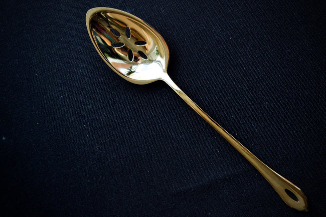 Gestura 00 Gold Slotted Kitchen Spoon - Thecooksedge