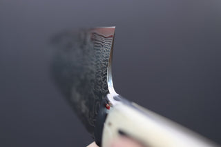 Takeshi Saji R2 Damascus Mirror Finish Bunka 180mm - Thecooksedge