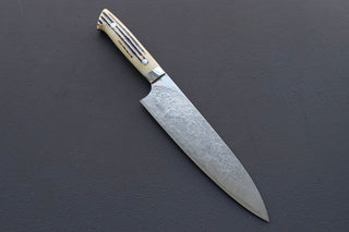 Takeshi Saji R2 Damascus Mirror Finished Gyuto 210mm - Thecooksedge