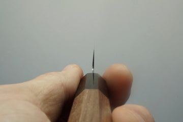 Hatsukokoro Sunaarashi Kurozome Damascus Petty 150mm - Thecooksedge