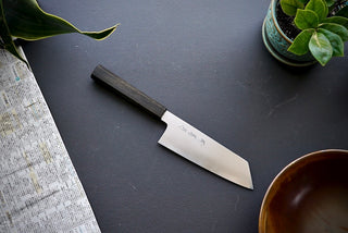 Sakai Kikumori Asagiri Kiritsuke Santoku 180mm - Thecooksedge