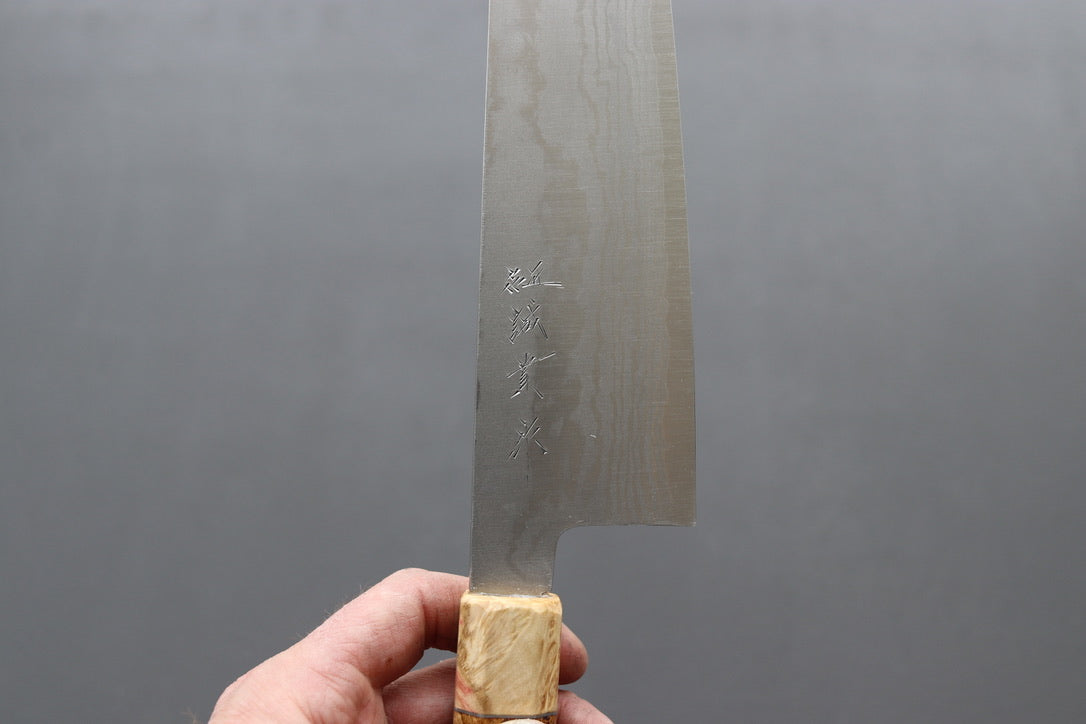 Shigeki Tanaka VG10 Damascus Gyuto 240mm w/Custom Handle - Thecooksedge