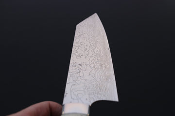 Takeshi Saji R2 Damascus Mirror Finish Bunka 180mm - Thecooksedge
