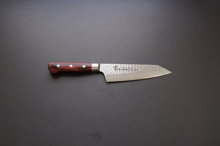 Sakai Takayuki 33 Layer Damascus Kengata Santoku 160mm - Thecooksedge