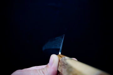 Yoshikazu Tanaka White#1 Damascus Gyuto 240mm w/Spalted Maple Handle - Thecooksedge
