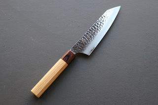 Sakai Takayuki 33 Layer Damascus Wa Kengata Santoku 170mm - Thecooksedge