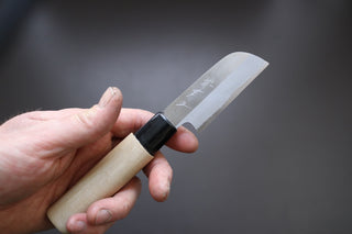 Sakai Kikumori Kawamuki Peeling Knife 75mm - Thecooksedge