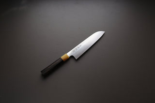 Sukenari ZDP189 Migaki Santoku 180mm w/Ebony Handle - Thecooksedge