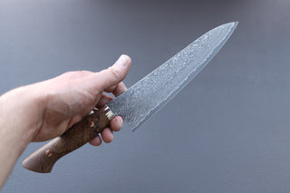 Shigeki Tanaka R2 Damascus  Gyuto 210mm Western Handle - Thecooksedge