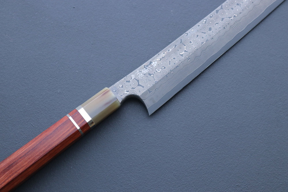 Nigara Hamono Silver3 Kurozome Sakimaru Yanagiba 330mm - Thecooksedge