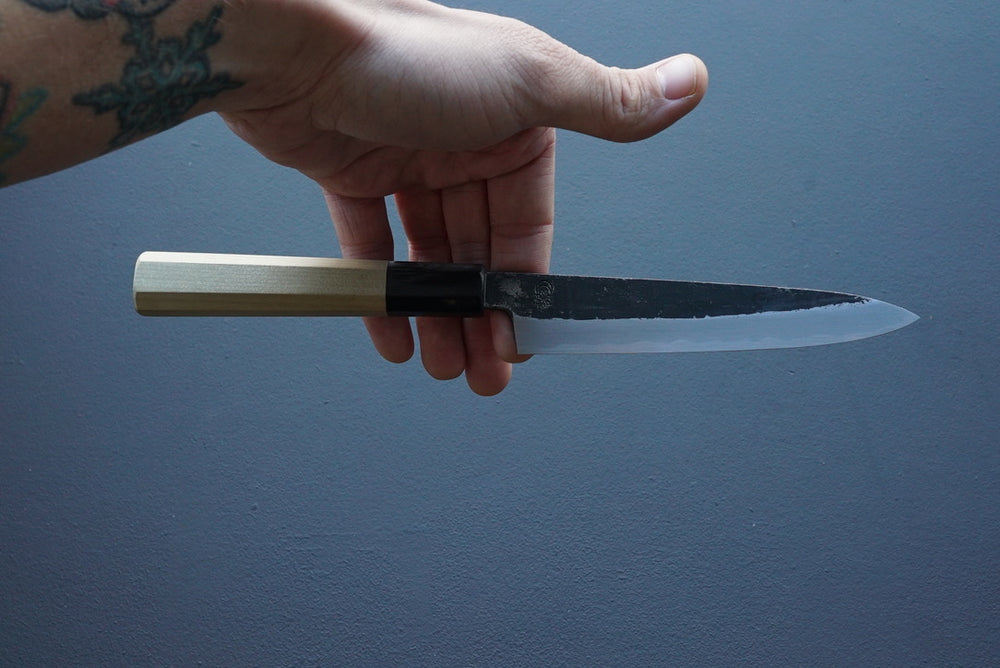Sakai Kikumori Kikuzuki Kuro Petty 150mm - Thecooksedge