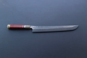 Nigara Hamono Silver3 Kurozome Sakimaru Yanagiba 330mm - Thecooksedge