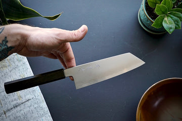 Sakai Kikumori Asagiri Kiritsuke Santoku 180mm - Thecooksedge