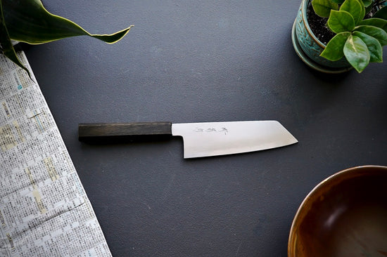 Sakai Kikumori Asagiri Kiritsuke Santoku 180mm - Thecooksedge