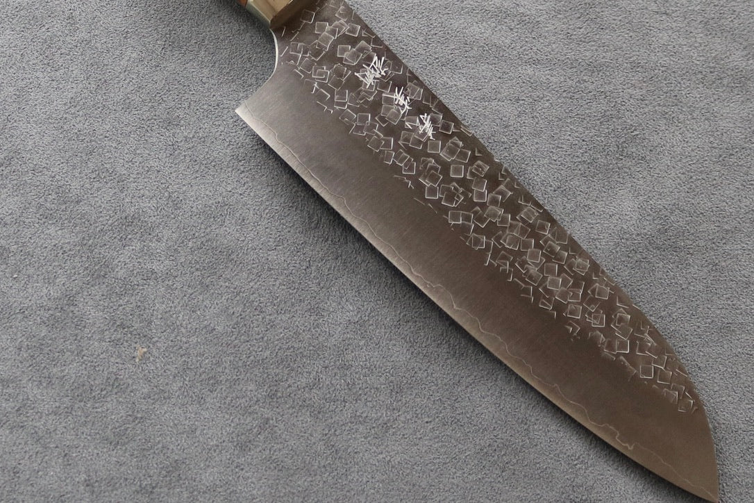 Yoshimi Kato SG2 Tsuchime Santoku - Thecooksedge