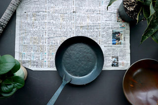 Hand Forged Iron Frying Pan w/Removable Handle - Thecooksedge