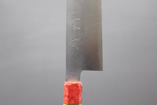 Shigeki Tanaka Nashiji Nakiri 165mm w/Custom Handle - Thecooksedge