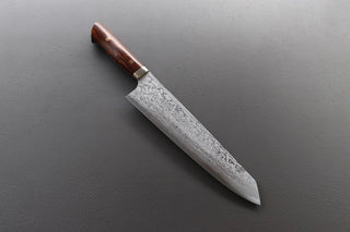 Yoshihiro Yauji Blue #2 Damascus Kiritsuke Gyuto 240mm - Thecooksedge