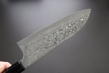 Nigara Hamono SG2 Damascus Santoku 180mm - Thecooksedge