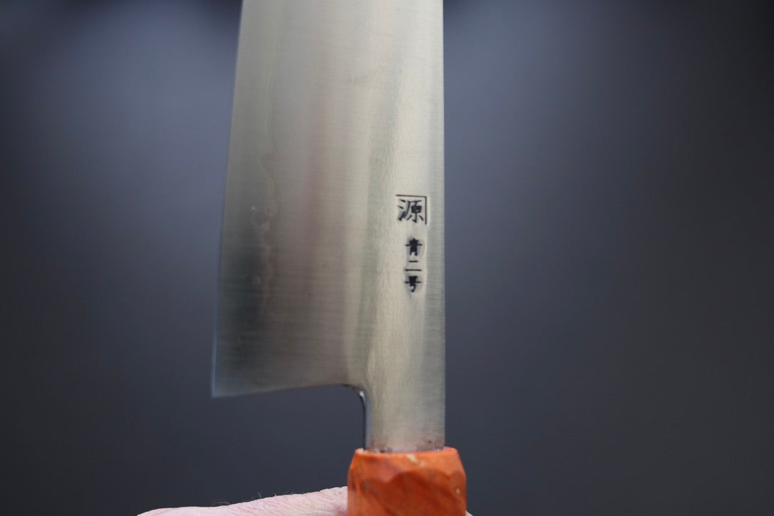 Shigeki Tanaka Migaki Aogami#2 Gyuto 240mm w/Custom Handle - Thecooksedge