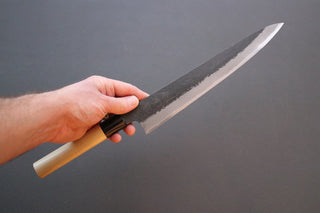 Mutsumi Hinoura Kurouchi Sujihiki 240mm - Thecooksedge