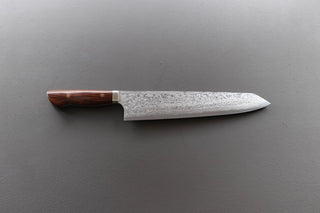 Yoshihiro Yauji Blue #2 Damascus Kiritsuke Gyuto 240mm - Thecooksedge