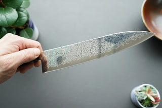 Hatsukokoro Sunaarashi Kurozome Damascus Gyuto 210mm - Thecooksedge
