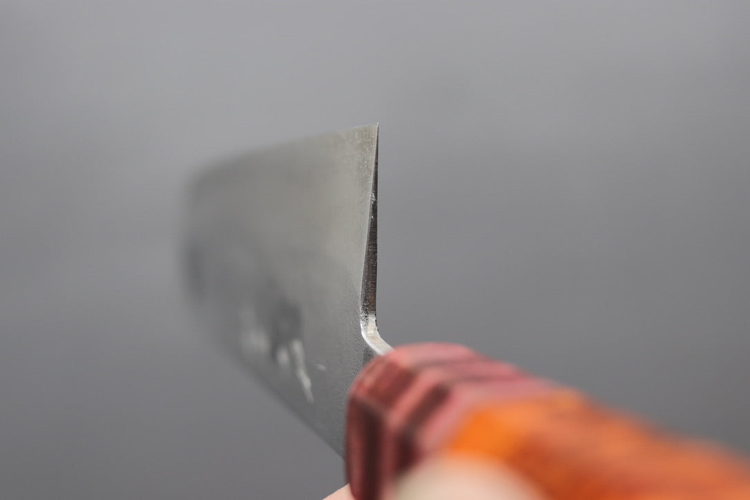 Shigeki Tanaka Nashiji Nakiri 165mm w/Custom Handle - Thecooksedge