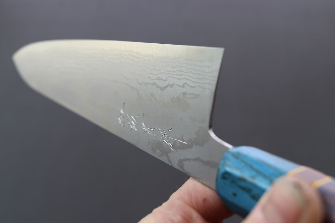 Shigeki Tanaka VG10 Damascus Gyuto 240mm w/Custom Handle - Thecooksedge