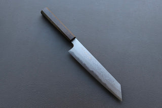 Yoshikazu Tanaka Blue1 Damascus Kiritsuke 240mm w/Black Oak Handle - Thecooksedge