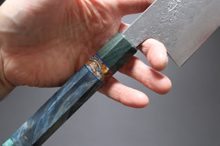 Sakai Kikumori Nashiji Gyuto 240mm Custom Handle - Thecooksedge