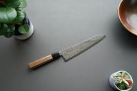 Hatsukokoro Sunaarashi Kurozome Damascus Kiritsuke Gyuto 240mm - Thecooksedge