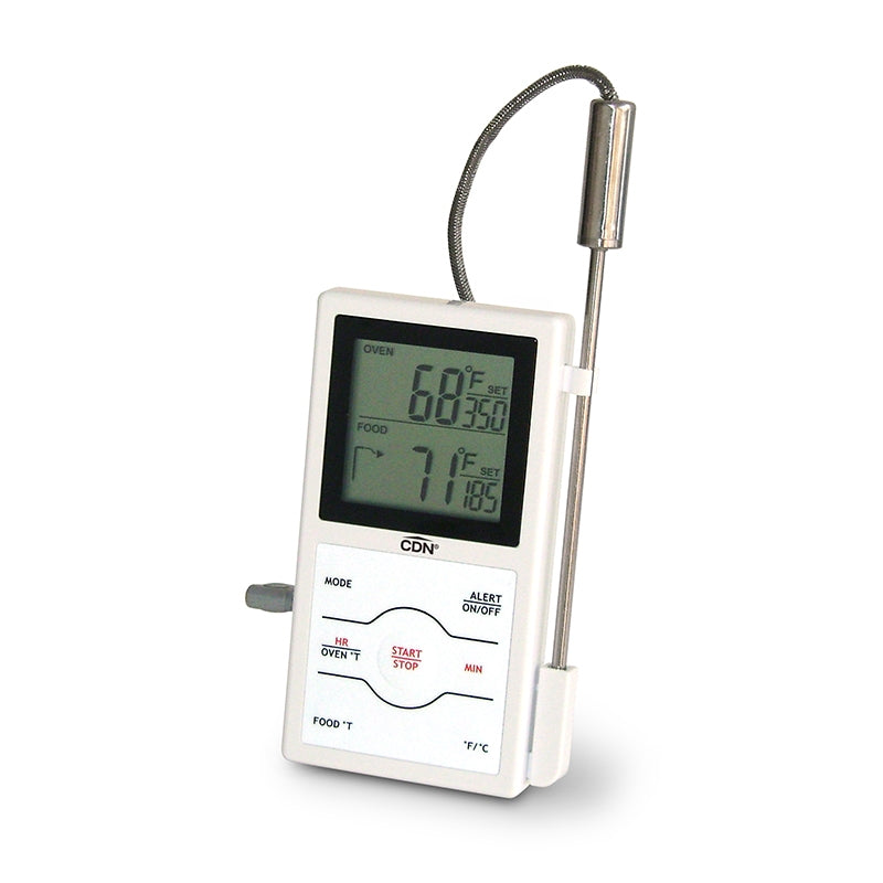 CDN Therm/Timer Digital Dual Sensing Probe White - Thecooksedge
