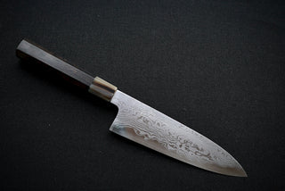 Komorebi Damascus Blue #1 Santoku 180mm - Thecooksedge