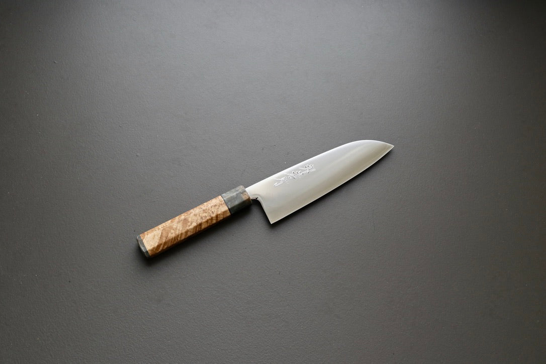 Sakai Takayuki SRS-15 Santoku 165mm custom handle - Thecooksedge