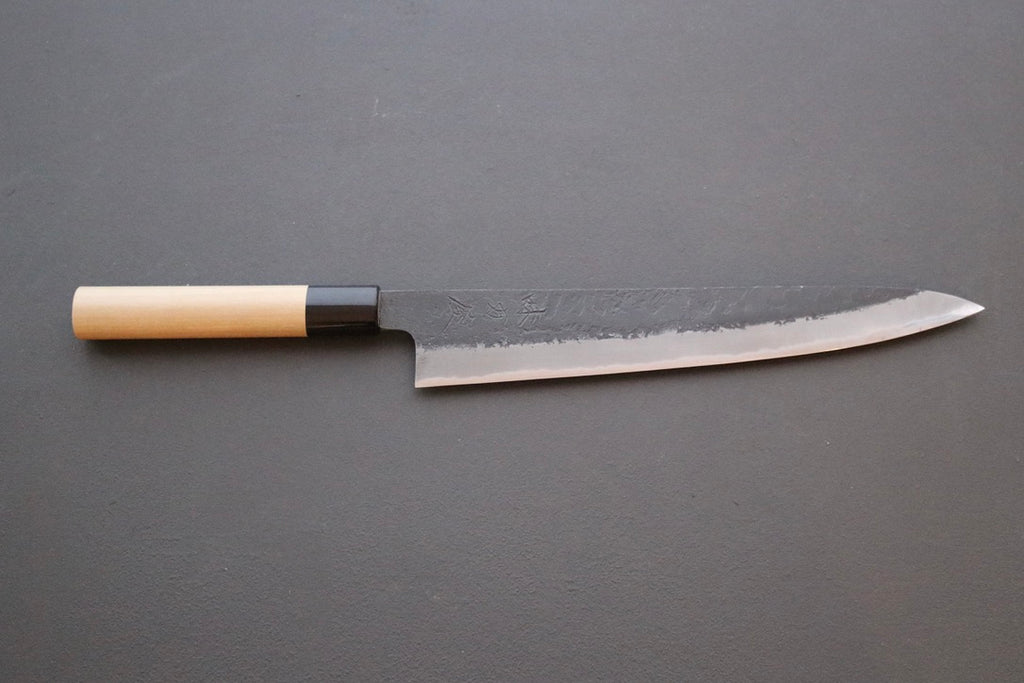 Mutsumi Hinoura Kurouchi Sujihiki 240mm - Thecooksedge