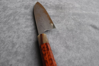 Hatsukokoro White#2 Damascus Santoku - Thecooksedge