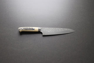 Takeshi Saji R2 Damascus Gyuto 180mm Staghorn Handle - Thecooksedge