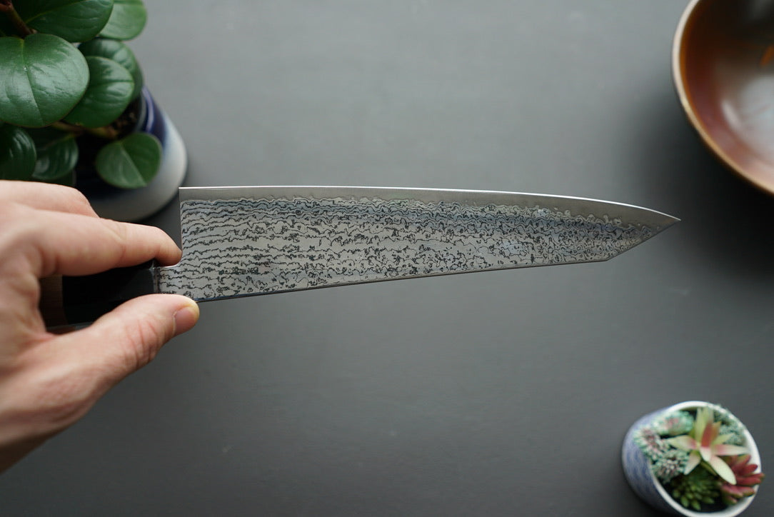 Hatsukokoro Sunaarashi Kurozome Damascus Kiritsuke Gyuto 240mm - Thecooksedge