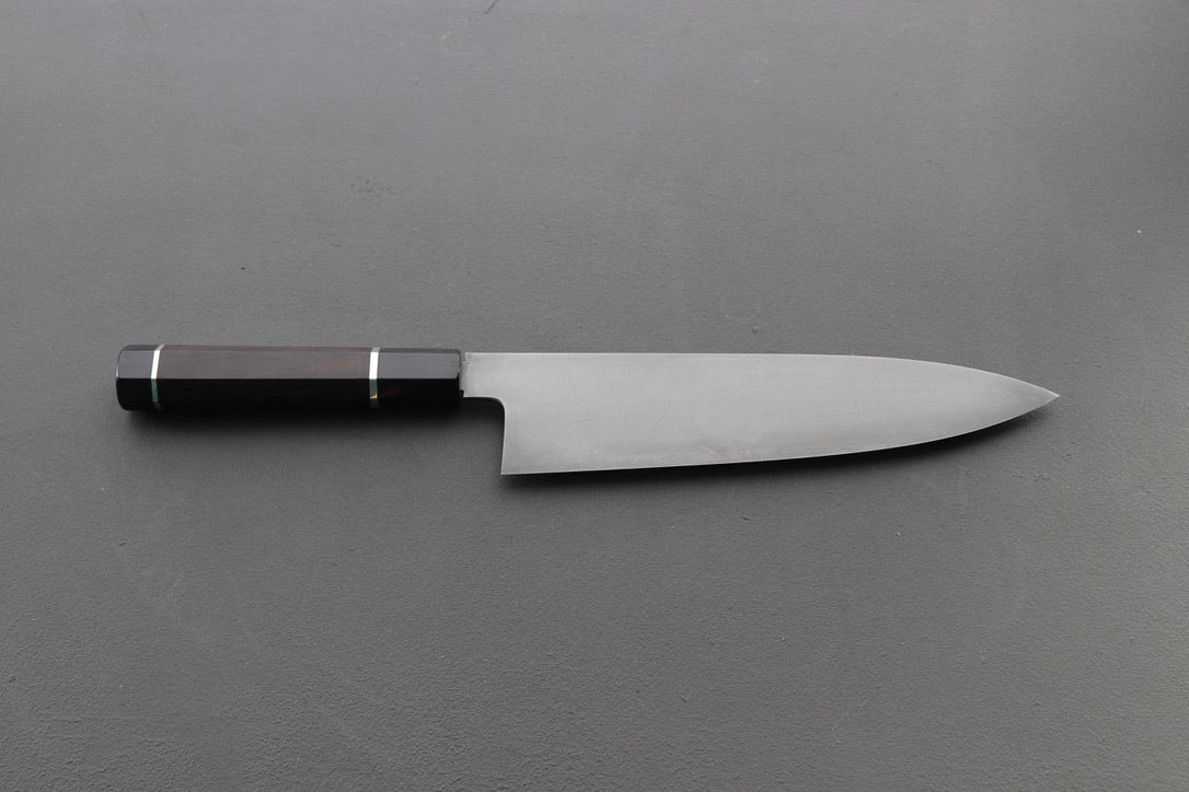 Shoichi Hashimoto Coreless Blue2 & White2 Damascus Gyuto 240mm - Thecooksedge