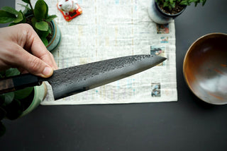 Shinkiro AS Damascus Kurouchi Tsuchime Gyuto 210mm - Thecooksedge