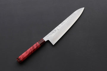 Shigeki Tanaka VG10 Damascus Gyuto 240mm w/Custom Handle - Thecooksedge