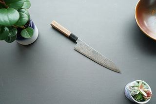 Hatsukokoro Sunaarashi Kurozome Damascus Kiritsuke Gyuto 210mm - Thecooksedge