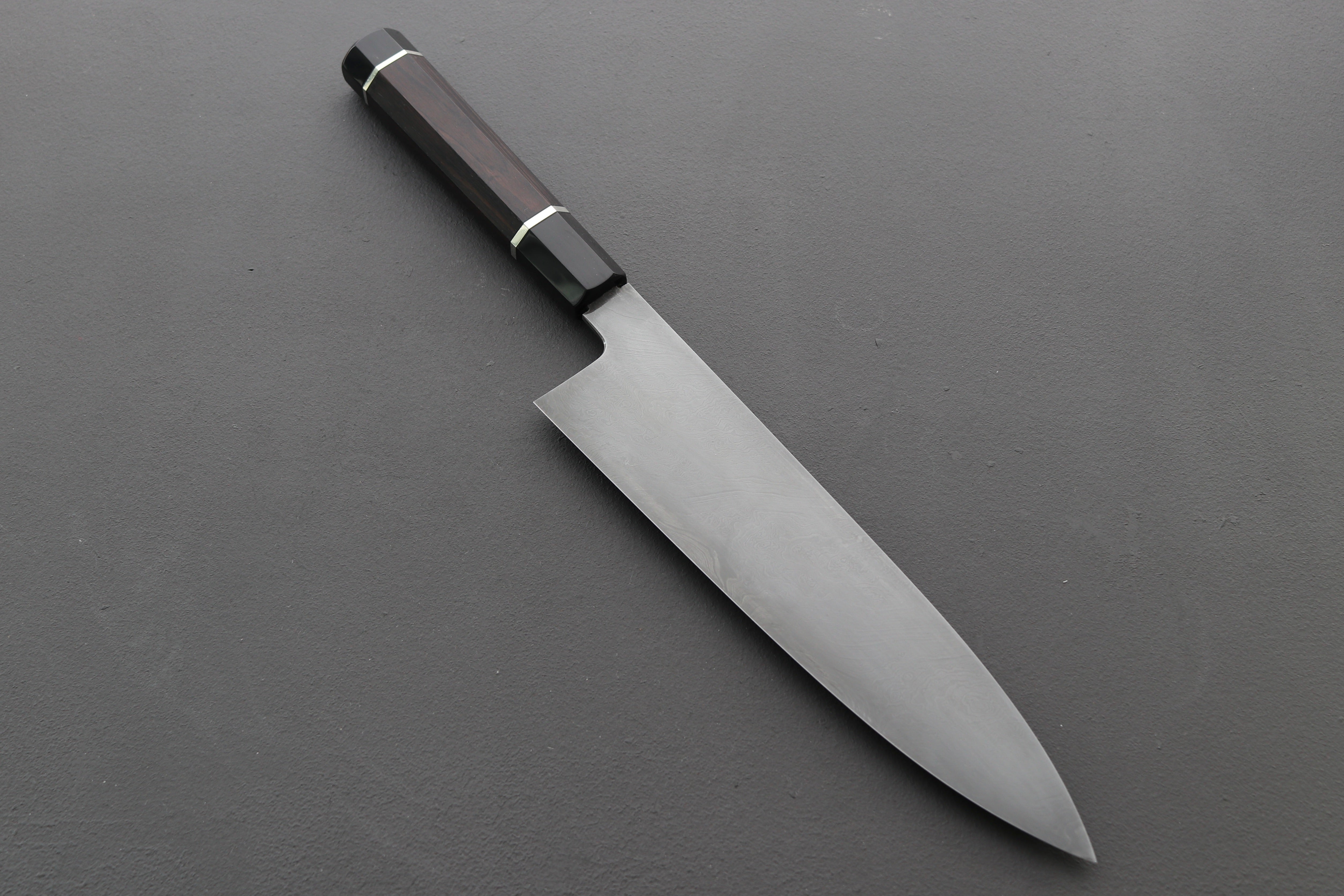 Shoichi Hashimoto Coreless Blue2 & White2 Damascus Gyuto 240mm - Thecooksedge