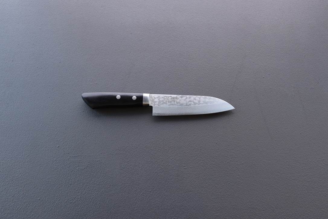 Masutani Damascus Ko-Santoku 130mm - Thecooksedge