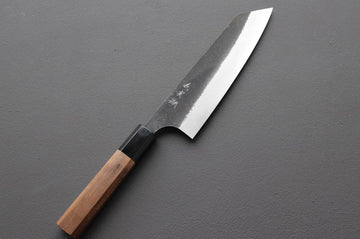 Yoshimi Kato Damascus Kurouchi AS Bunka 170mm - Thecooksedge