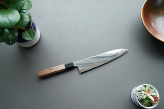 Hatsukokoro Sunaarashi Kurozome Damascus Gyuto 210mm - Thecooksedge